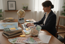 organização para troca de dinheiro para viagem