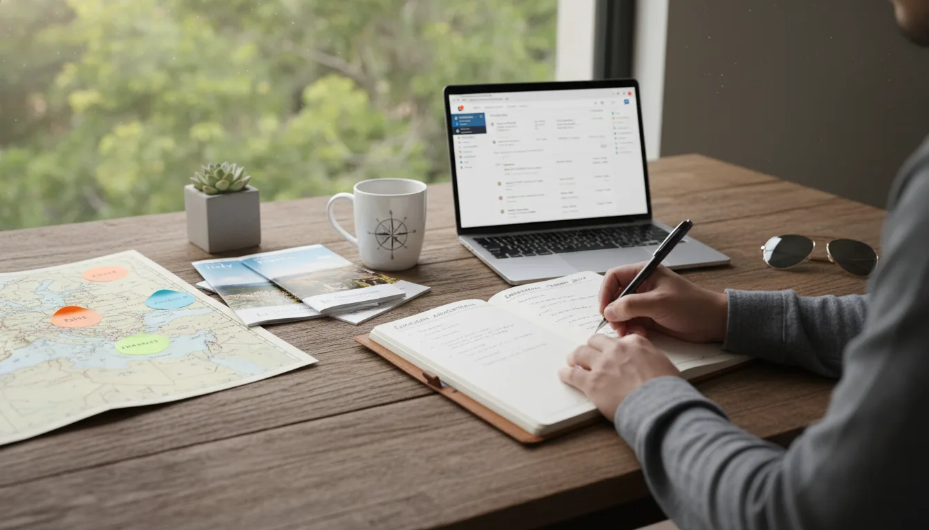 Como montar um roteiro de viagem prático e organizado