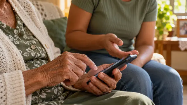 Ensinar idosos a usar o celular: ajuda sem compartilhar senhas